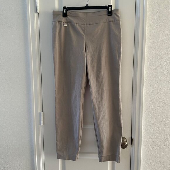 Alfani Womens Pants 12S Beige Stretch Cotton Blend Slim Fit - Picture 3 of 8